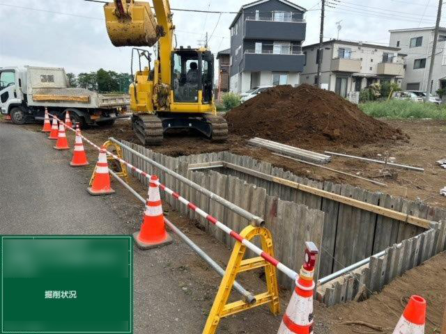 さいたま市中型浄化槽施工例-掘削状況